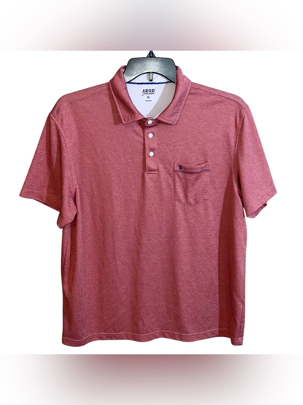 Izod Shirt Sleeve Polo Shirt Men’s XL Heather Red